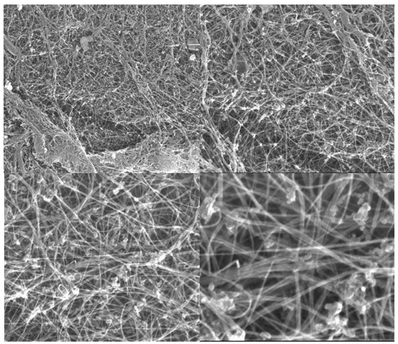 An example of a sheet of carbon nanotubes at 25,000x magnification.