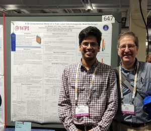 Ajit Mohekar and one of his PhD advisors, Prof. Burt Tilley, at his poster at the MRS Fall 2018 Meeting