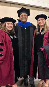 Dr. J with the new PhDs Dr. Liz and Dr. Caroline